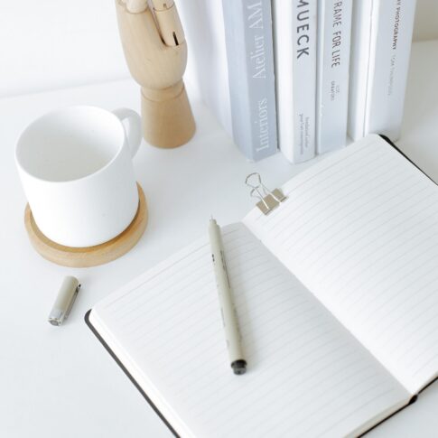 Stress Relief Exercises for Work Aesthetic White Desk